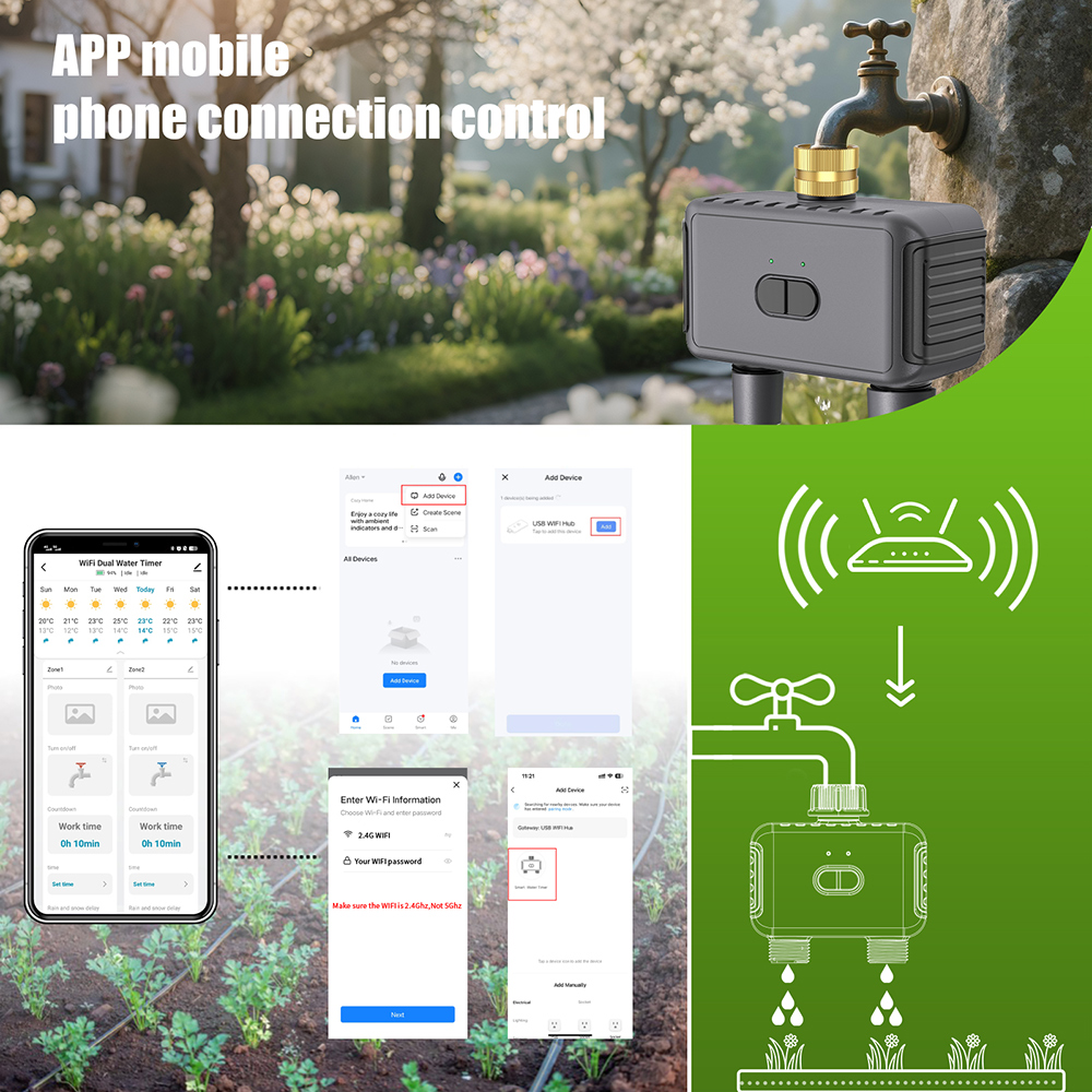 Wifi Automatic Water Timer Dua - Smart Garden Hose review and price